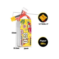 Batterie LiHV GaoNeng GNB 4S 850mAh 120C -Dashcam Magasin batterie lihv gaoneng gnb 4s 850mah 120c 2