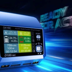 Chargeur SkyRC D100 Neo Duo AC/DC (AC 100W DC 2x 100W) -Dashcam Magasin chargeur skyrc d100 neo duo acdc ac 100w dc 2x 100w 6