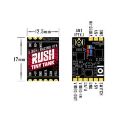 Émetteur Vidéo RUSHFPV Tank Tiny 5,8GHz 48CH Avec SmartAudio -Dashcam Magasin emetteur video rushfpv tank tiny 58ghz 48ch avec smartaudio 3