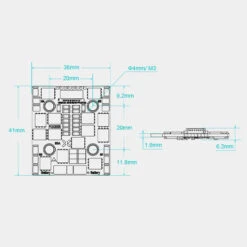 ESC 4en1 Foxeer Reaper Slim Mini F4 128k BL32 60A -Dashcam Magasin esc 4en1 foxeer reaper slim mini f4 128k bl32 60a 1 5