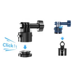 Fixation Quick-Release Magnétique Telesin Avec Adaptateurs -Dashcam Magasin fixation quick release magnetique telesin avec adaptateurs 2