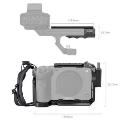 Kit Cage Avec Support XLR 4184 SmallRig Pour Sony FX30 / FX3 -Dashcam Magasin kit cage avec support pour poignee xlr smallrig pour sony fx30 fx3 3