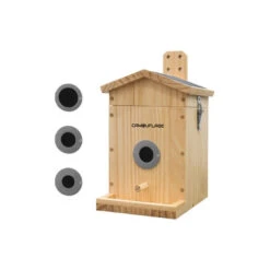 Nichoir à Oiseaux Avec Caméra Connectée Camouflage -Dashcam Magasin nichoir a oiseaux avec camera connectee camouflage 4