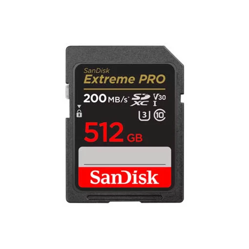 SanDisk 512Go Extreme PRO® - Carte Mémoire SDXC™ UHS-I U3 3 SanDisk 512Go Extreme PRO® - Carte Mémoire SDXC™ UHS-I U3