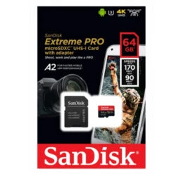 SanDisk 64Go Extreme PRO - Carte Mémoire MicroSDXC™ UHS-I -Dashcam Magasin sandisk 64go extreme pro microsdxc uhs i 1