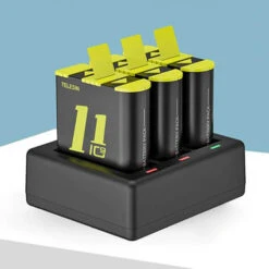 Triple Chargeur Telesin Pour GoPro HERO12/11/10/9 -Dashcam Magasin triple chargeur telesin pour gopro hero1211109 5